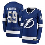 Camiseta Hockey Mujer Tampa Bay Lightning Jake Guentzel Primera Premier Breakaway Azul