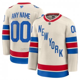 Camiseta Hockey New York Rangers 2026 Winter Classic Premium Personalizada Crema