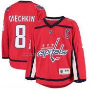 Camiseta Hockey Nino Washington Capitals Alexander Ovechkin Primera Replica Rojo