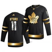 Camiseta Hockey Toronto Maple Leafs Zach Hyman Golden Edition Limited Autentico 2020-21 Negro
