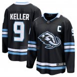 Camiseta Hockey Utah Mammoth Clayton Keller Primera Breakaway Negro