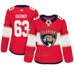 Camiseta Mujer Florida Panthers 63 Evgenii Dadonov Adizero Jugador Home Rojo