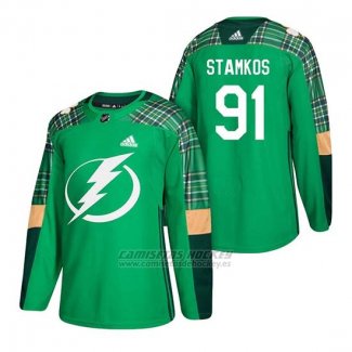 Camiseta Tampa Bay Lightning Steven Stamkos 2018 St. Patrick's Day Verde