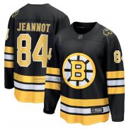 Camiseta Hockey Boston Bruins Tanner Jeannot Primera Breakaway Negro1