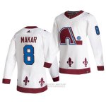 Camiseta Hockey Colorado Avalanche Cale Makar Reverse Retro Autentico 2021 Blanco Camiseta Hockey Colorado Avalanche Cale Makar Reverse Retro Autentico 2021 Blanco