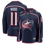 Camiseta Hockey Columbus Blue Jackets Miles Wood Primera Breakaway Azul