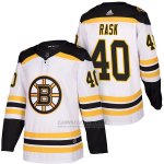 Camiseta Hockey Hombre Autentico Boston Bruins 40 Tuukka Rask 2018 Away Blanco