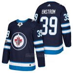 Camiseta Hockey Hombre Autentico Winnipeg Jets 39 Toby Enstrom Home 2018 Azul