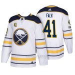 Camiseta Hockey Hombre Buffalo Sabres 41 Justin Falk 2018 New Season Team Road Blanco