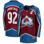Camiseta Hockey Mujer Colorado Avalanche Gabriel Landeskog Captain Patch Primera Breakaway Rojo