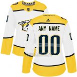 Camiseta Hockey Mujer Nashville Predators Segunda Personalizada Blanco