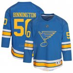Camiseta Hockey Nino St Louis Blues Jordan Binnington Primera Replica Azul