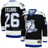 Camiseta Hockey Tampa Bay Lightning Martin St. Louis Mitchell & Ness 2004 Stanley Cup Campeon Blue Line Negro