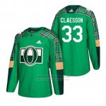 Camiseta Ottawa Senators Fredrik Claesson 2018 St. Patrick's Day Verde