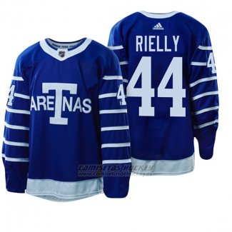 Camiseta Toronto Maple Leafs 44 Morgan Rielly 1918 Arenas Throwback Azul
