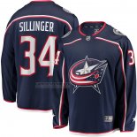 Camiseta Hockey Columbus Blue Jackets Cole Sillinger Primera Breakaway Azul