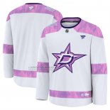 Camiseta Hockey Dallas Stars 2024 Fights Cancer Blanco