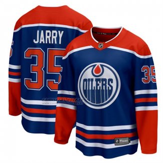 Camiseta Hockey Edmonton Oilers Tristan Jarry Primera Breakaway Azul