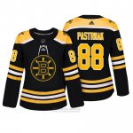 Camiseta Hockey Mujer Boston Bruins 88 David Pastrnak Bruins Negro Autentico Jugador