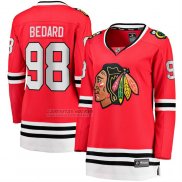 Camiseta Hockey Mujer Chicago Blackhawks Connor Bedard Primera Breakaway Rojo
