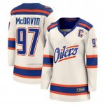 Camiseta Hockey Mujer Edmonton Oilers Connor McDavid Alterno Breakaway Crema