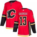 Camiseta Hockey Nino Calgary Flames 13 Johnny Gaudreau Rojo Home Autentico Stitched