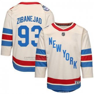 Camiseta Hockey Nino New York Rangers Mika Zibanejad 2026 Winter Classic Premier Crema