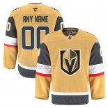 Camiseta Hockey Vegas Golden Knights Pro Primera Personalizada Amarillo