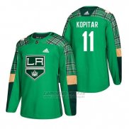 Camiseta Los Angeles Kings Anze Kopitar 2018 St. Patrick's Day Verde