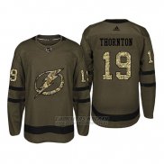 Camiseta San Jose Sharks 19 Joe Thornton Camo Salute To Service