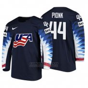 Camiseta USA Team Neal Pionk 2018 Iihf Men World Championship Jugador Negro