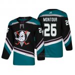 Camiseta Anaheim Ducks Brandon Montour Alternato 25th Aniversario Adidas Autentico Negro Camiseta Anaheim Ducks Brandon Montour Alternato 25th Aniversario Adidas Autentico Negro