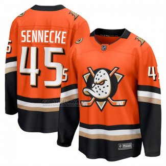 Camiseta Hockey Anaheim Ducks Beckett Sennecke Primera Breakaway Naranja