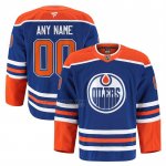 Camiseta Hockey Edmonton Oilers Primera Personalizada Azul Royal