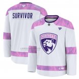 Camiseta Hockey Florida Panthers Hockey Fights Cancer Practice Blanco