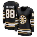 Camiseta Hockey Mujer Boston Bruins David Pastrnak 100th Aniversario Breakaway Negro