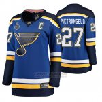 Camiseta Hockey Mujer St. Louis Blues Home Alex Pietrangelo Stanley Cup Final Azul