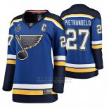 Camiseta Hockey Mujer St. Louis Blues Home Alex Pietrangelo Stanley Cup Final Azul