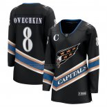 Camiseta Hockey Mujer Washington Capitals Alexander Ovechkin 50th Aniversario Breakaway Negro