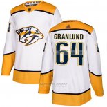Camiseta Hockey Nashville Predators 64 Mikael Granlund Road Autentico Blanco