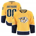 Camiseta Hockey Nashville Predators Primera Autentico Pro Personalizada Amarillo