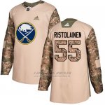 Camiseta Hockey Nino Buffalo Sabres 55 Rasmus Ristolainen Camo Autentico 2017 Veterans Day Stitched