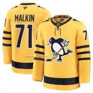 Camiseta Hockey Pittsburgh Penguins Evgeni Malkin Alterno Premium Amarillo