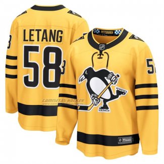 Camiseta Hockey Pittsburgh Penguins Kris Letang Alterno Breakaway Amarillo