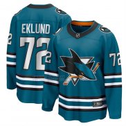 Camiseta Hockey San Jose Sharks William Eklund Primera Breakaway Verde