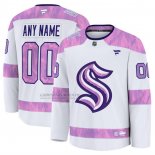 Camiseta Hockey Seattle Kraken 2024 Fights Cancer Personalizada Blanco