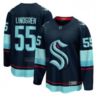 Camiseta Hockey Seattle Kraken Ryan Lindgren Primera Breakaway Azul Oscuro