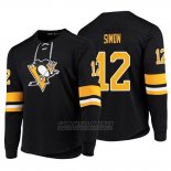 Camiseta Pittsburgh Penguins Dominik Simon Adidas Platinum Negro