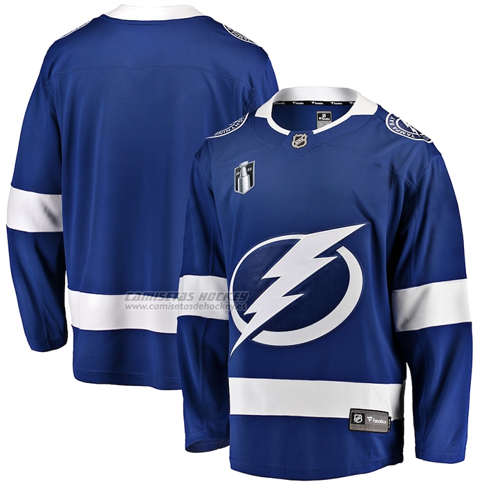 Comprar Camiseta Hockey Tampa Bay Primera 2022 Stanley Cup Final Breakaway Azul