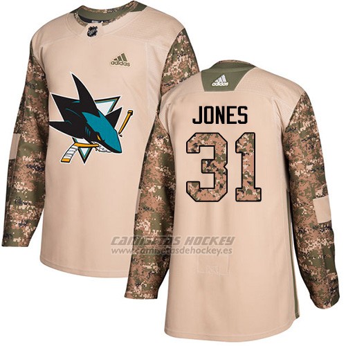 Comprar Camiseta Hockey Nino Jose Sharks 31 Martin Camo Autentico Veterans Day Stitched